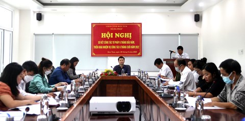 Sở Tư pháp tỉnh Kon Tum tổ chức Hội nghị sơ kết công tác Tư pháp 6 tháng đầu năm 2022