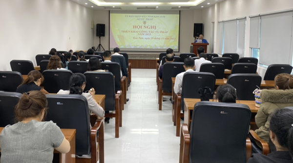 Sở Tư pháp tỉnh Kon Tum tổ chức Hội nghị triển khai công tác tư pháp năm 2023
