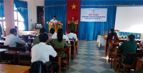 Hội Luật gia tỉnh Kon Tum tổ chức tập huấn nghiệp vụ thực hiện một số hình thức phổ biến, giáo dục pháp luật và trợ giúp pháp lý.