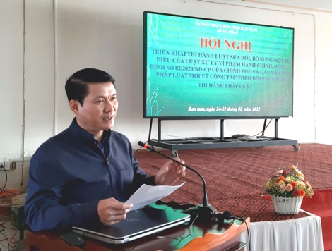 Hội nghị tập huấn Luật sửa đổi, bổ sung một số điều của Luật Xử lý vi phạm hành chính và Nghị định số 82/2020/NĐ-CP ngày 15/7/2020 của Chính phủ