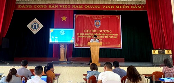 Sở Tư pháp tỉnh tổ chức Lớp bồi dưỡng nghiệp vụ công tác xây dựng xã, phường, thị trấn đạt chuẩn tiếp cận pháp luật năm 2023
