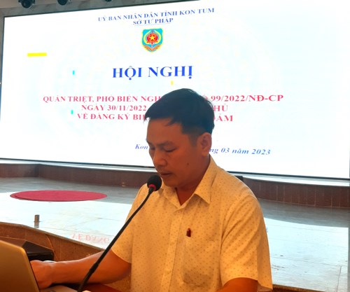 Hội nghị quán triệt, phổ biến triển khai thực hiện Nghị định của Chính phủ về Đăng ký biện pháp bảo đảm trên địa bàn tỉnh