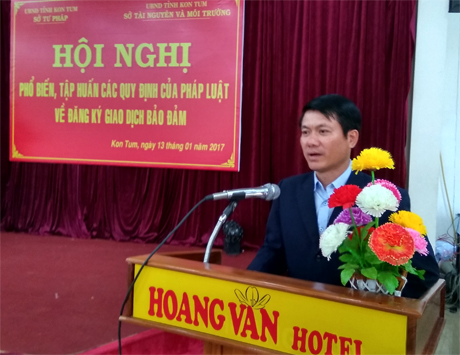 Hội nghị phổ biến, tập huấn các quy định của pháp luật về đăng ký giao dịch bảo đảm