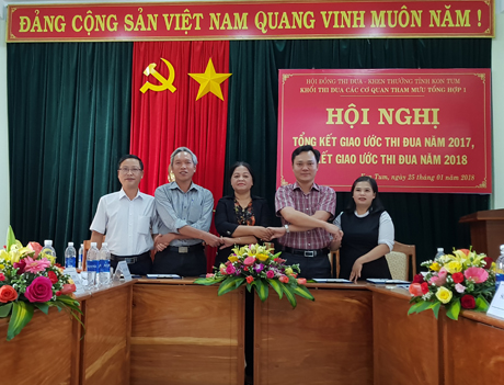 Hội nghị tổng kết công tác thi đua Khối thi đua Các cơ quan tham mưu tổng hợp I năm 2017 và ký kết giao ước thi đua năm 2018.