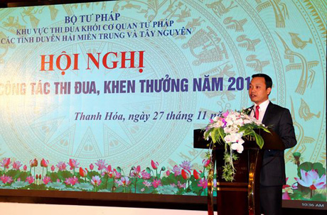 Hội nghị tổng kết phong trào thi đua Khối cơ quan Tư pháp các tỉnh Duyên hải Miền trung - Tây nguyên năm 2017