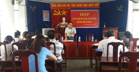 Họp Ban Tổ chức Hội thi Hòa giải viên giỏi tỉnh Kon Tum - lần thứ 4 năm 2016