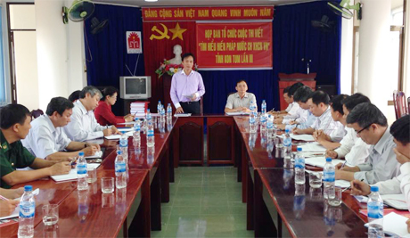 Họp Ban Tổ chức cuộc thi viết "Tìm hiểu Hiến pháp Nước CHXHCN Việt Nam" tỉnh Kon Tum lần thứ III.