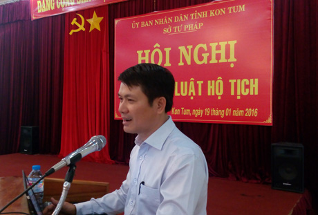 Sở Tư pháp tỉnh Kon Tum tổ chức Hội nghị tập huấn Luật Hộ tịch.
