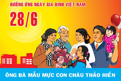 Kế hoạch tổ chức các hoạt động kỷ niệm 15 năm Ngày Gia đình Việt Nam (28/6/2001 - 28/6/2016)