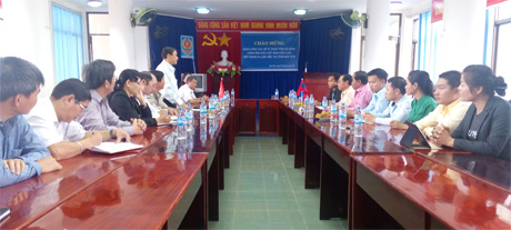Đoàn công tác Sở Tư pháp tỉnh Sê Kông-Cộng hòa dân chủ nhân dân Lào thăm và làm việc tại Kon Tum