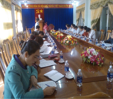 Quang cảnh Buổi làm việc tại huyện Ngọc Hồi