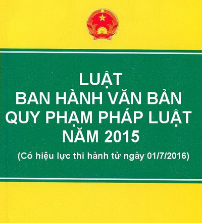 Thực hiện một số quy định của Luật ban hành văn bản quy phạm pháp luật.